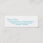 Mini Carte de visite | Chevron |teal (Dos)