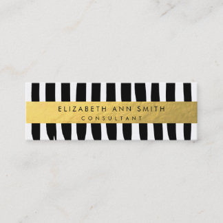 Mini Carte de visite chic d'effet maigre d'or