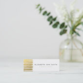 Mini Carte de visite chic d'effet maigre d'or (Debout devant)