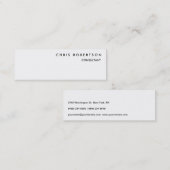 Mini Carte de visite chic noir mince (Devant / Derrière)