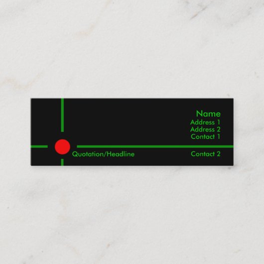 Mini Carte de visite cible (Devant)