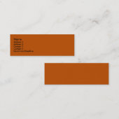 Mini Carte de visite citrouille (Devant / Derrière)