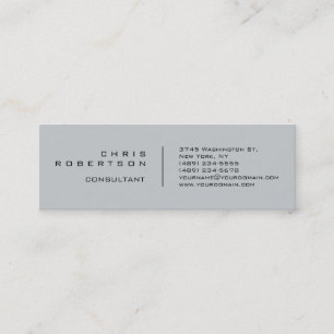 Mini Carte de visite clair simple gris clair moderne