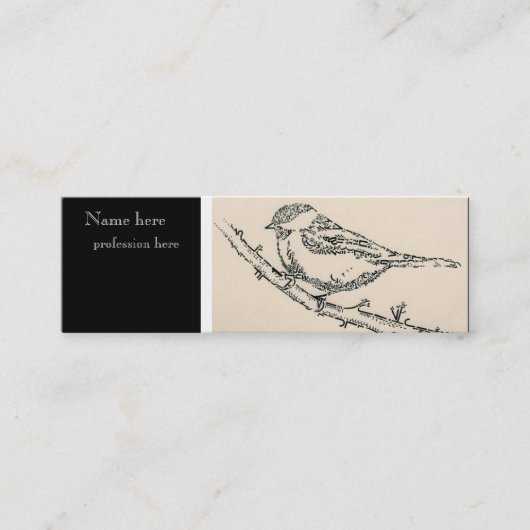 Mini carte de visite classique d'oiseaux (Devant)