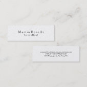 Mini Carte de visite classique tendance et fin (Devant / Derrière)