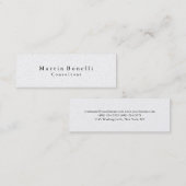 Mini Carte de visite classique traditionnel propre (Devant / Derrière)