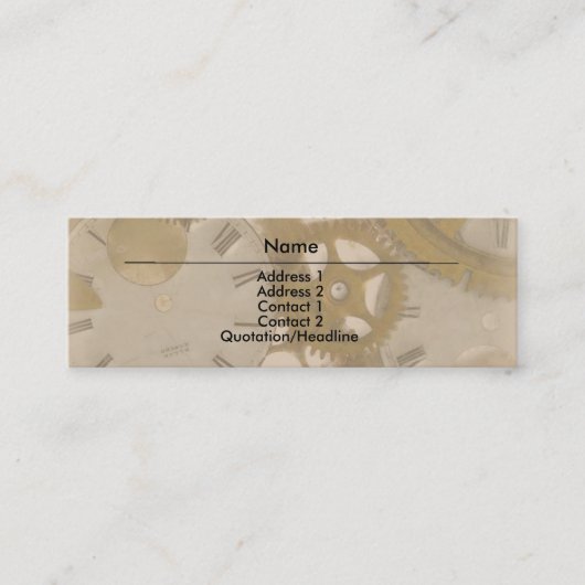 Mini Carte de visite Clockwork (Devant)