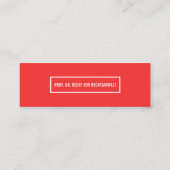 Mini Carte de visite corail rouge (Dos)