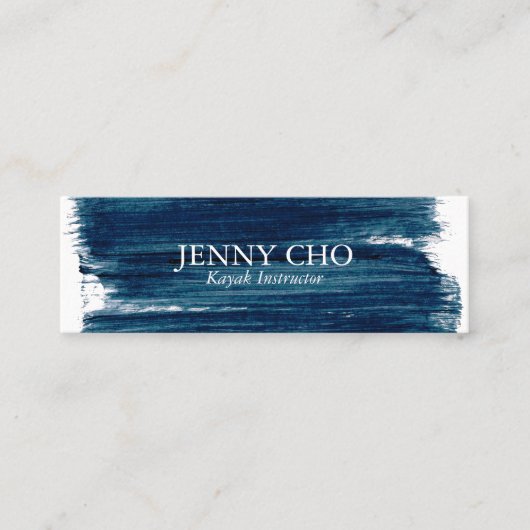 Mini Carte de visite couleur bleu turquoise vert mer (Devant)