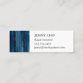 Mini Carte de visite couleur bleu turquoise vert mer (Dos)