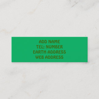 Mini Carte de visite couleur foncé vert