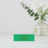 Mini Carte de visite couleur foncé vert (Debout devant)