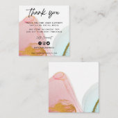 Mini Carte de visite couleur rose (Devant / Derrière)