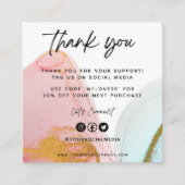 Mini Carte de visite couleur rose (Devant)