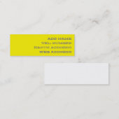 Mini Carte de visite couleur uni jaune (Devant / Derrière)