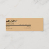 Mini carte de visite d' assurance-aide à la bande (Dos)