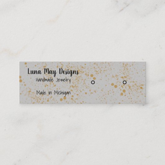 Mini Carte de visite d'affichage de bijoux en encre d'o (Devant)