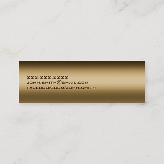 Mini Carte de visite d'appothécaire en bronze (Dos)