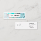 Mini Carte de visite d'aquarelle de marbre d'or (Devant / Derrière)