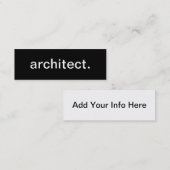 Mini Carte de visite d'architecte (Devant / Derrière)