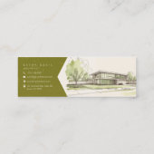 Mini Carte de visite d'architecte durable moderne (Dos)
