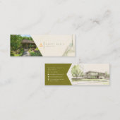 Mini Carte de visite d'architecte durable moderne (Devant / Derrière)