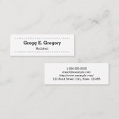 Mini Carte de visite d'architecte élégant et profession (Devant / Derrière)