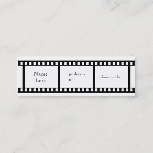 Mini Carte de visite de bande de film (Devant)