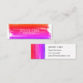 Mini Carte de visite de bande de peinture rose violet (Devant / Derrière)