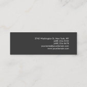 Mini Carte de visite de bande rouge gris monogramme min (Dos)