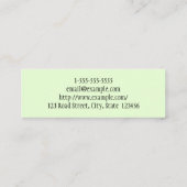 Mini Carte de visite de base et simple de consultant en (Dos)