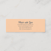 Mini Carte de visite de bijoux topographique rétro (Dos)