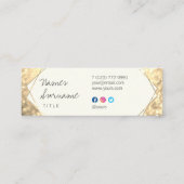 Mini Carte de visite de Bokeh d'or à la mode de parties (Dos)