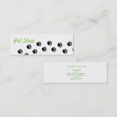 Mini Carte de visite de boutique pour animaux (Devant / Derrière)