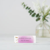 Mini Carte de visite de brosses violet et or (Debout devant)