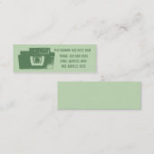 Mini Carte de visite de caméra de tournage de Green Ret (Devant / Derrière)