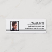 Mini Carte de visite de carrière professionnelle - bleu (Dos)