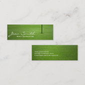 Mini carte de visite de champ d'instructeur vert (Devant / Derrière)