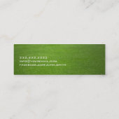 Mini carte de visite de champ d'instructeur vert (Dos)