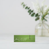 Mini carte de visite de champ d'instructeur vert (Debout devant)