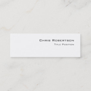 Mini Carte de visite de charme blanc noir mince