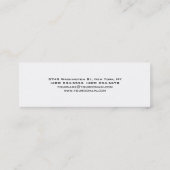 Mini Carte de visite de charme noir blanc et fin tendan (Dos)