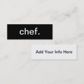 Mini Carte de visite de chef (Devant / Derrière)