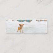 Mini Carte de visite de chiot de neige (Dos)