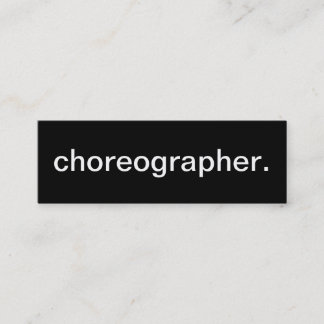 Mini Carte de visite de chorégraphe