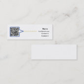 Mini Carte de visite de code de QR (Devant / Derrière)