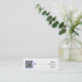 Mini Carte de visite de code de QR (Debout devant)