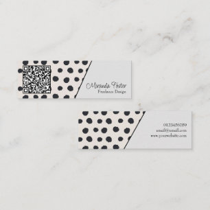 Mini Carte de visite de code QR pointillé simple