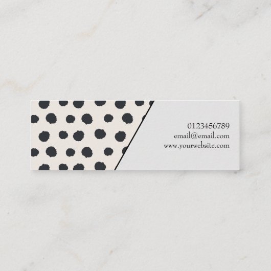 Mini Carte de visite de code QR pointillé simple (Dos)