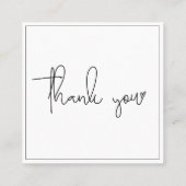 Mini Carte de visite de coeur blanc et noir (Dos)